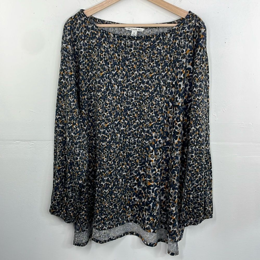 Zac & Rachel Pullover Light Weight Sweater camouflage size 2X multicolor